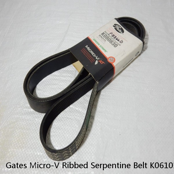Gates Micro-V Ribbed Serpentine Belt K061010 6PK2567 Missing Sleeve Made in USA #1 small image