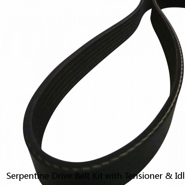 Serpentine Drive Belt Kit with Tensioner & Idler Pulley for Mercedes Benz #1 image